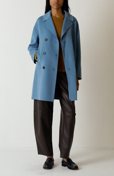 Max Mara Eden Wool Flannel Peacoat | Nordstrom