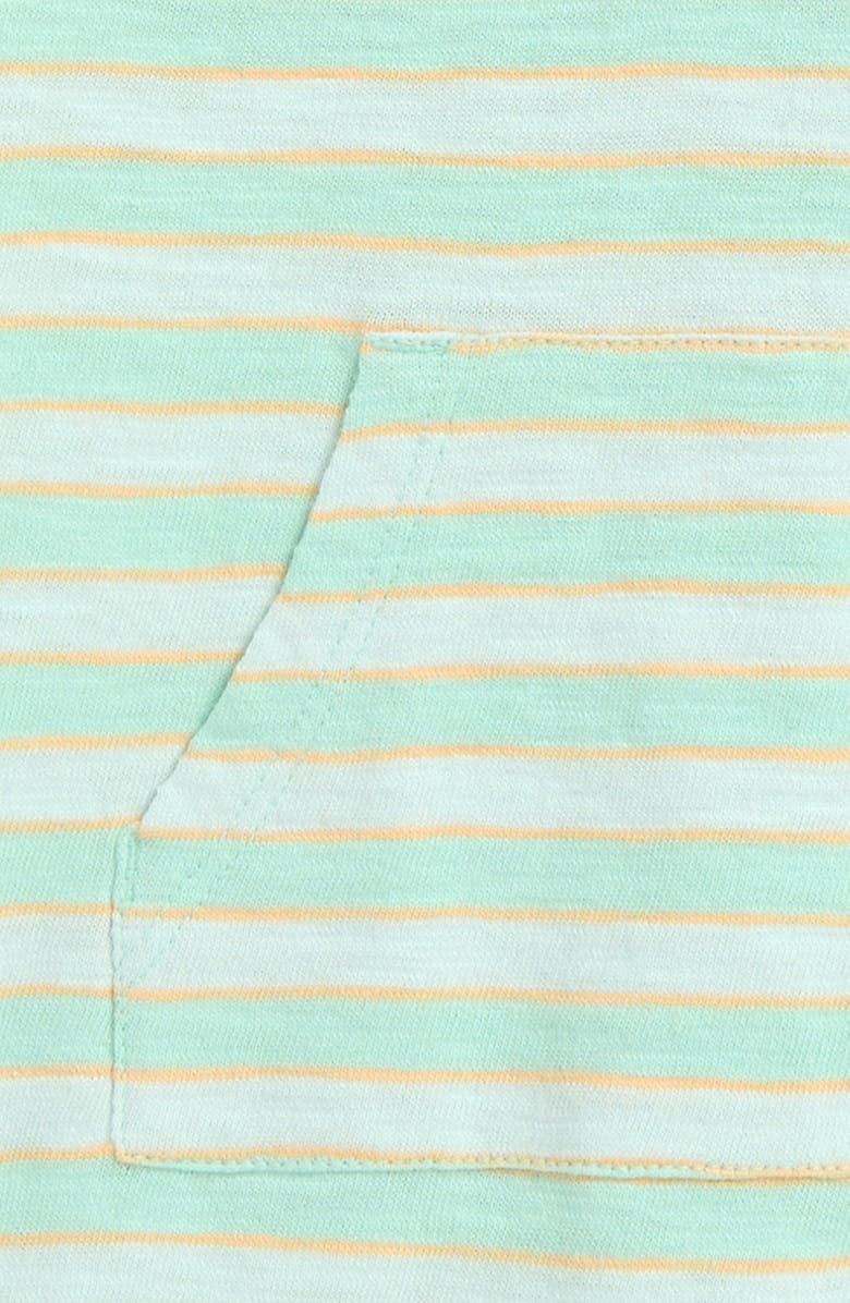 Tucker + Tate Henley Pocket Romper, Alternate, color, Green Yucca Kendall Stripe