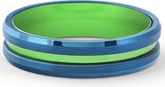 Bliss Diamond Men's Brushed Blue Tungsten Green Aluminum Ring 6mm Wedding Band