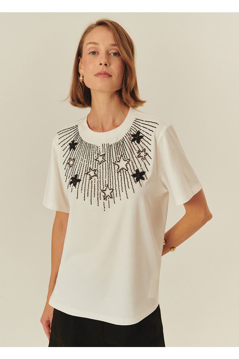 Alanna Embroidered Tshirt, Main, color, BONE