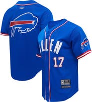 PRO STANDARD Men's Pro Standard Josh Allen Royal Buffalo Bills Mesh Button-Up Baseball Jersey