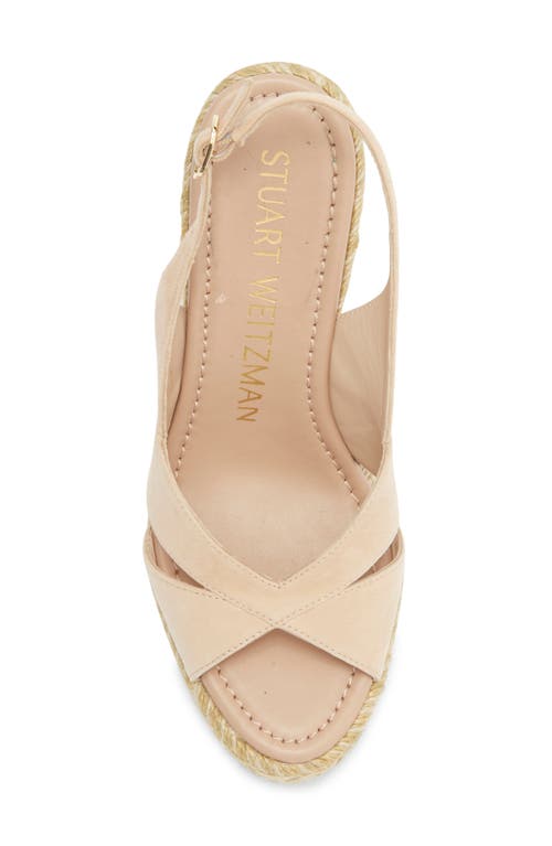 Stuart Weitzman Carmen Espadrille Wedge Sandal In Brown