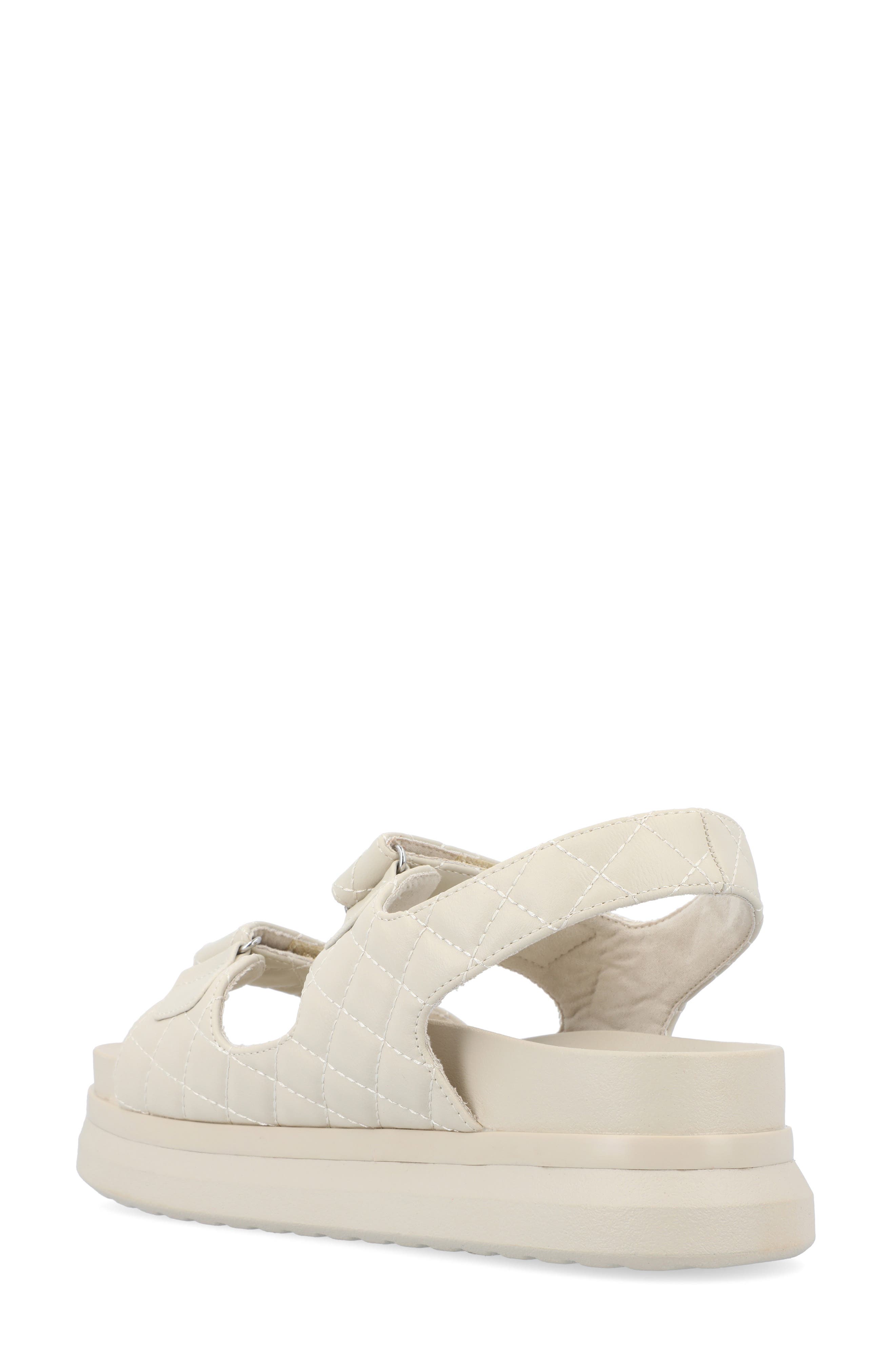 Journee Collection Debby Sandal, Alternate, color, Beige