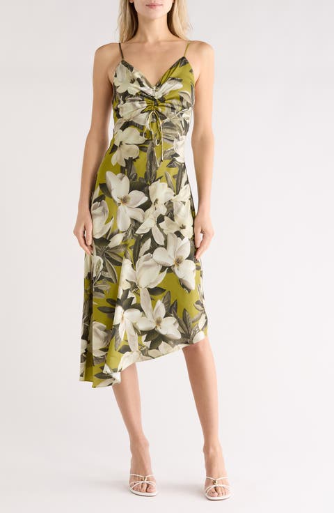 Alexia Floral Asymmetric Slipdress