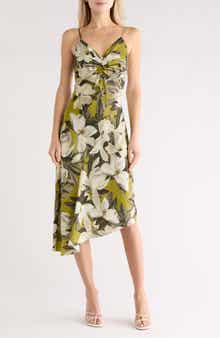 AllSaints Alexia Floral Asymmetric Slipdress