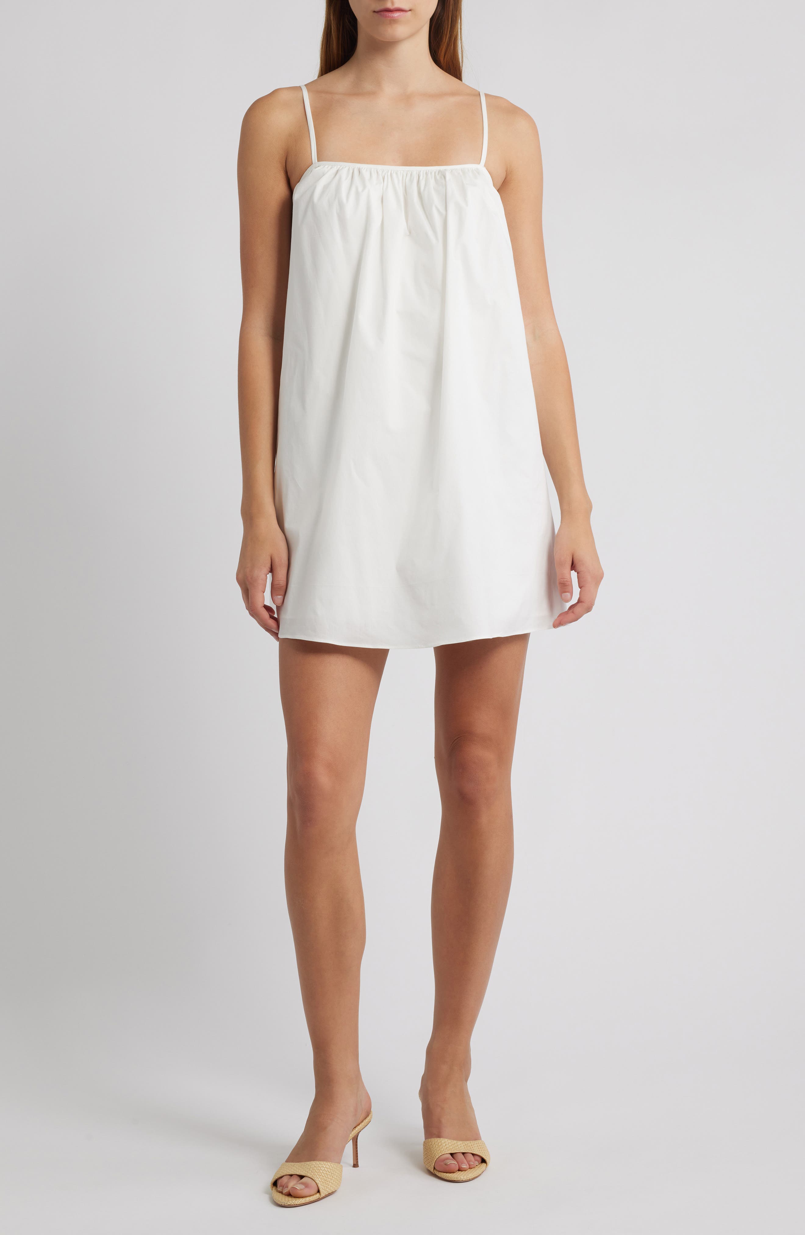 WAYF Casey Stretch Cotton Cami Dress