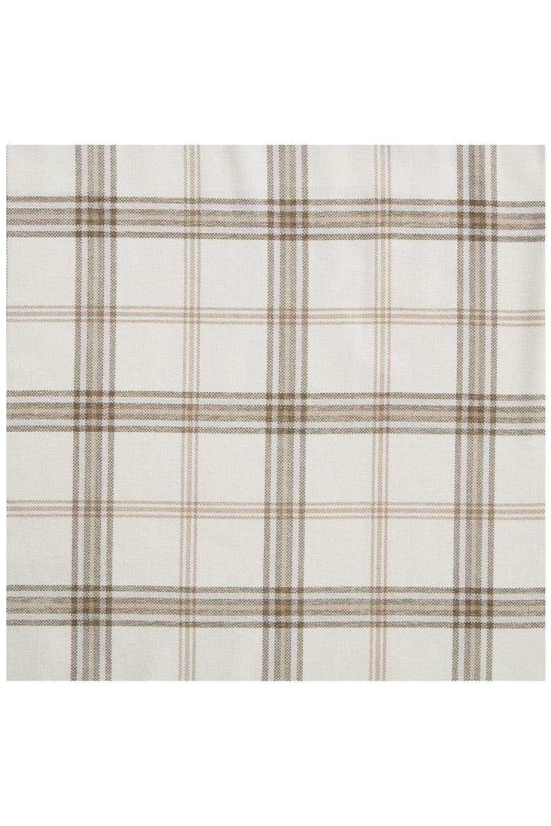 Maren Plaid Microfiber Chenille Throw Blanket, Alternate, color, WHITE/ BIRDS NEST BROWN