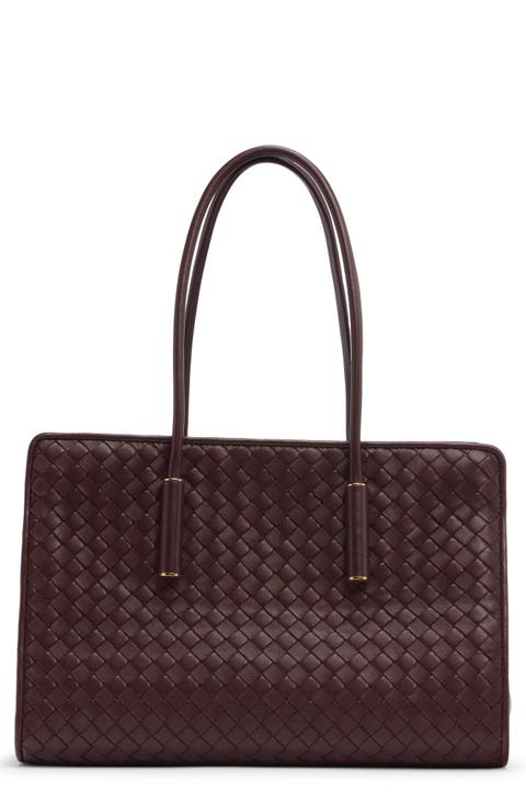 Barbara Intrecciato Leather Tote