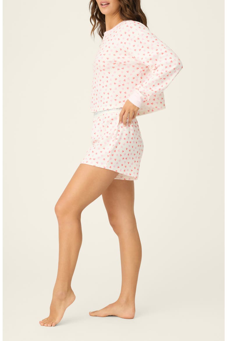 Boyfriend Boxer Short Pajamas, Alternate, color, IVORY