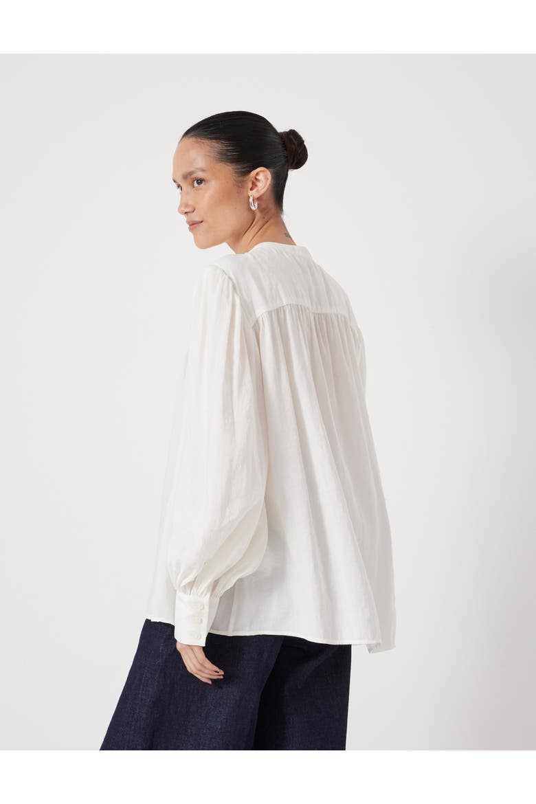 Puff Sleeve Blouse, Alternate, color, Ecru White