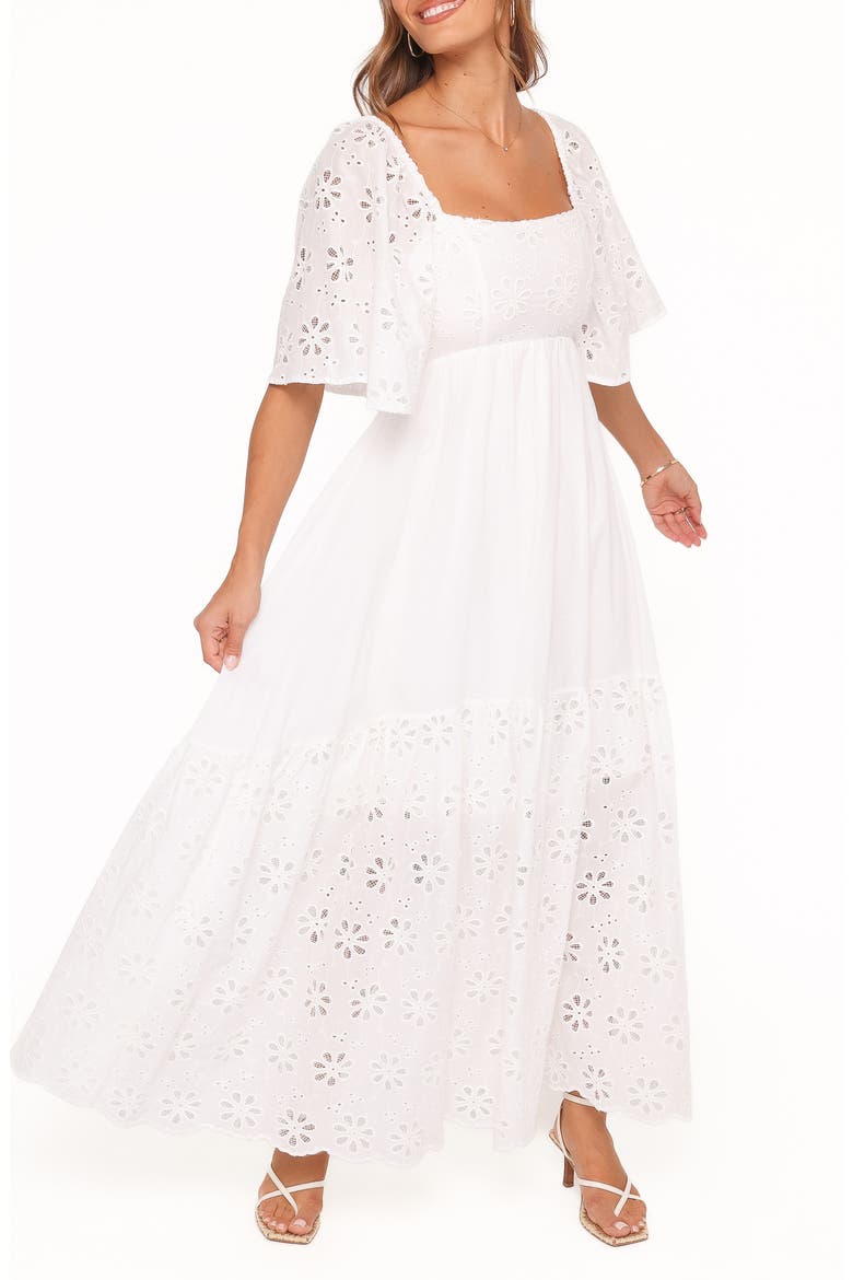 cotton on white maxi dress Estie Cotton Maxi Dress In Orchid White