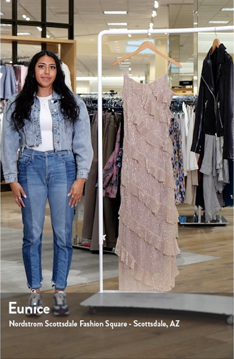 Ciao Shimmer Ruffle Gown, sales video thumbnail