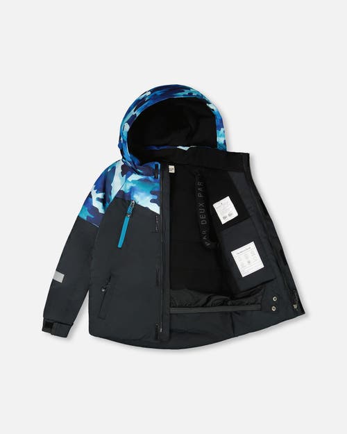 Deux Par Deux Boy Two-piece Play Snowsuit In Blue