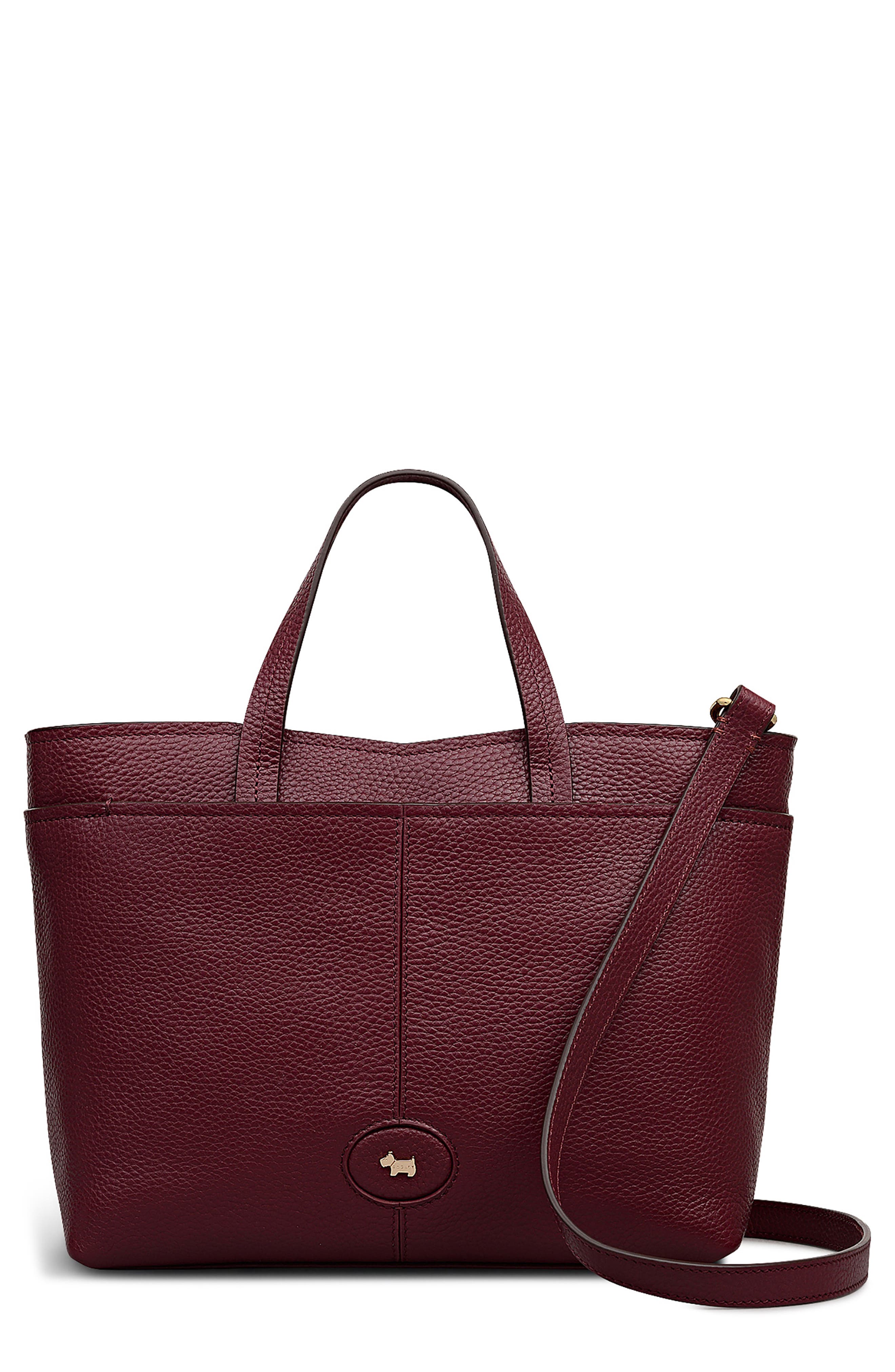 Radley Medium Maldon Mews Satchel Bag, Main, color, Dark Cherry