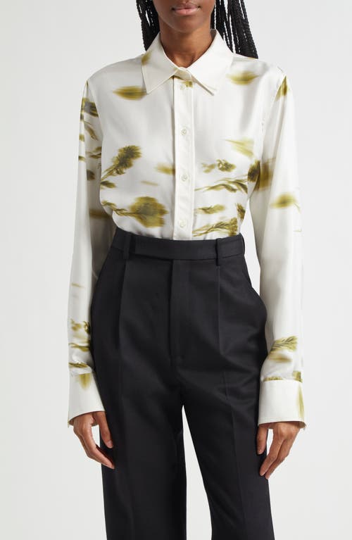 Ferragamo Floral Silk Button-up Shirt