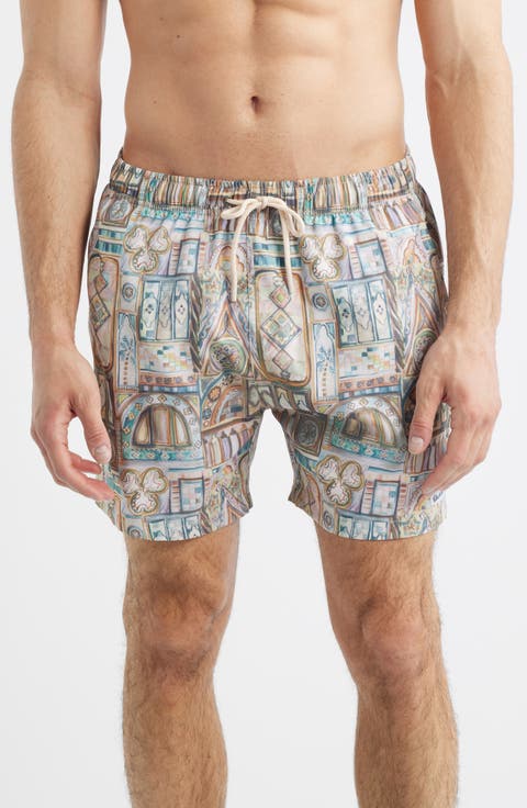 Printed Swim Trunks
