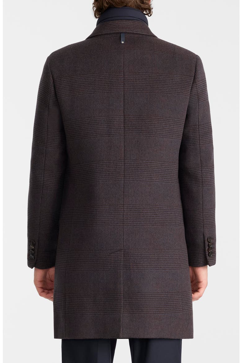 Skai Wool Blend Coat with Removable Down Bib, Alternate, color, NAVY-COFFEE