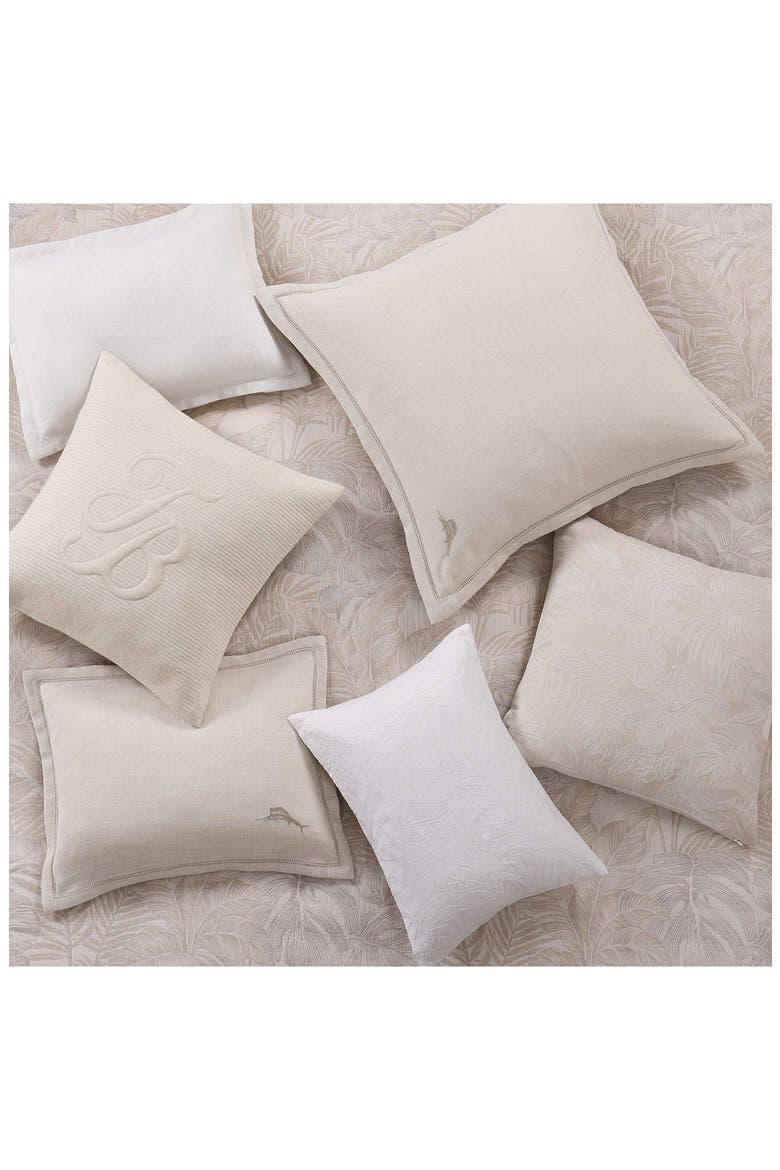 Island Estate Floral Embroidered Accent Pillow, Alternate, color, NATURAL