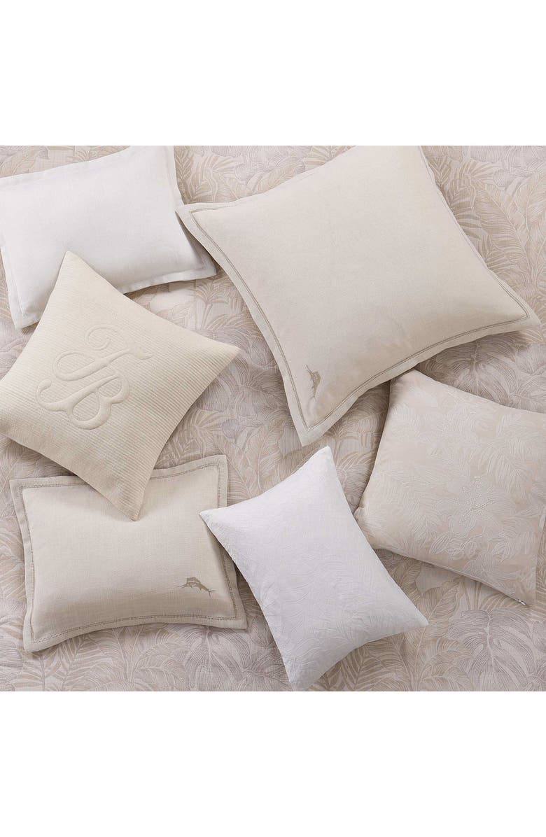 Tommy Bahama Island Estate Floral Embroidered Accent Pillow, Alternate, color, Natural