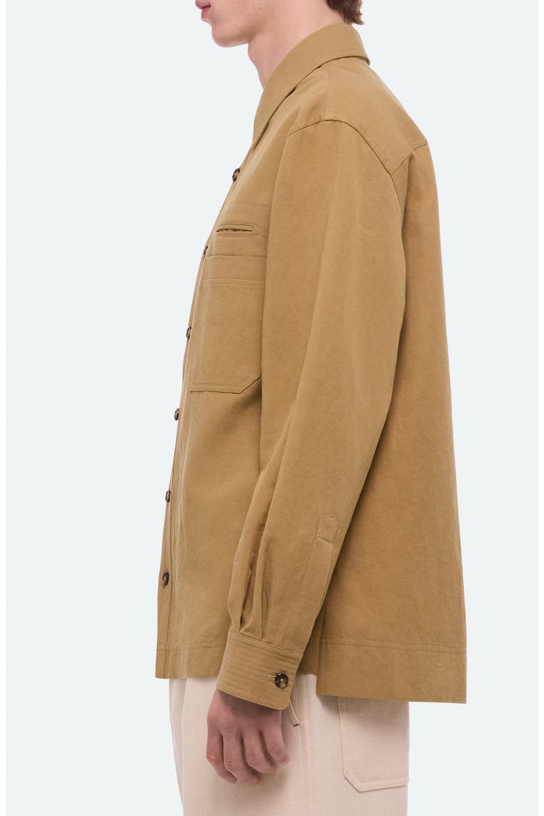 Sailor Cotton & Linen Button-Up Overshirt, Alternate, color, TRENCH