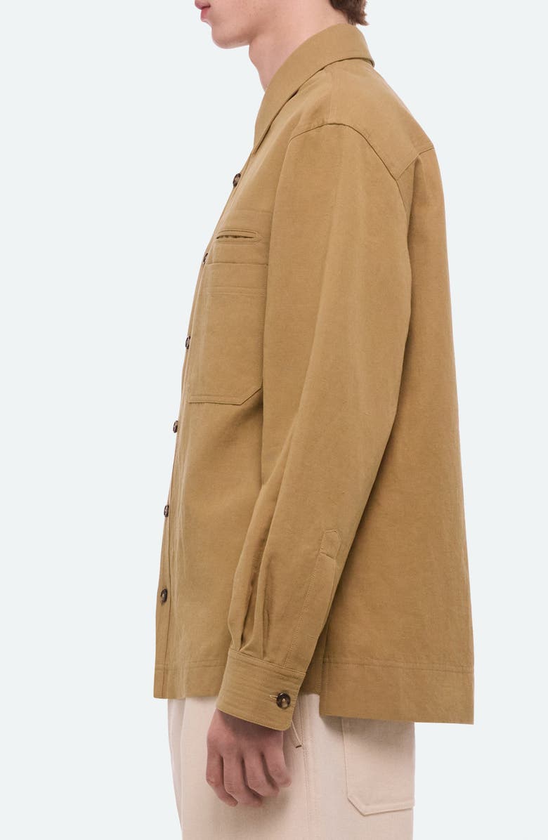 Helmut Lang Sailor Cotton & Linen Button-Up Overshirt, Alternate, color, 