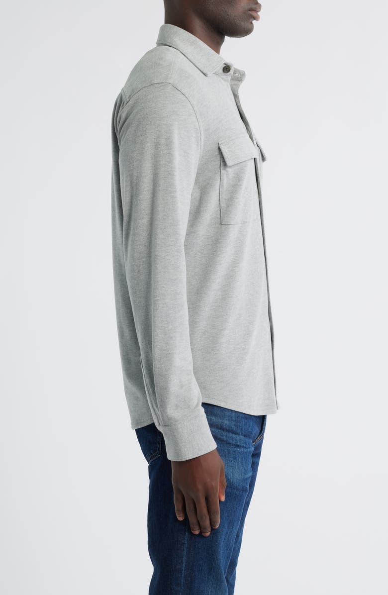 Scott Barber Scuba Knit Overshirt, Alternate, color, Grey Heather
