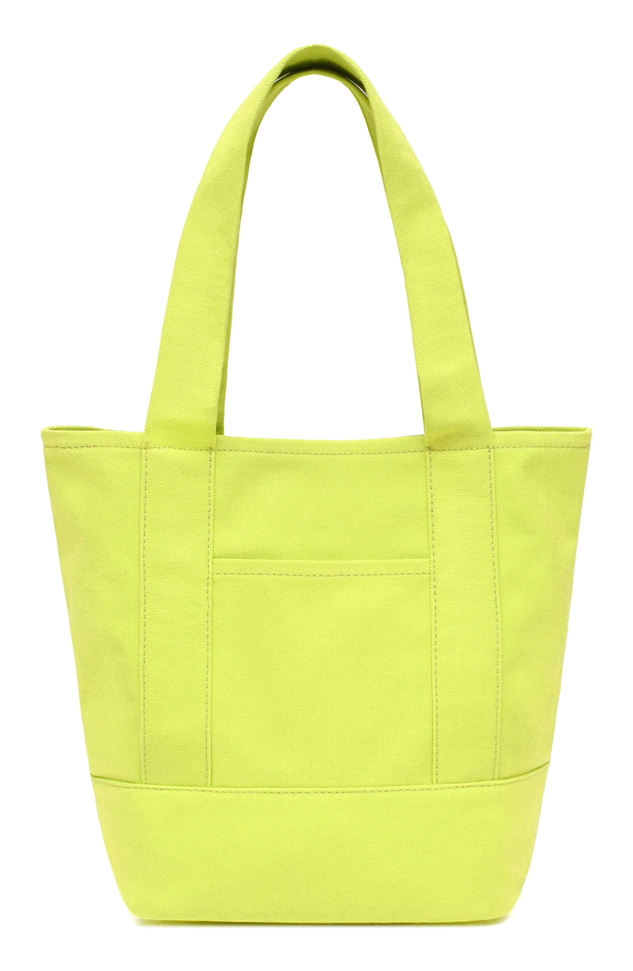 New Amsterdam Leatherworks Medium Kylee Canvas Tote, Alternate, color, Citron