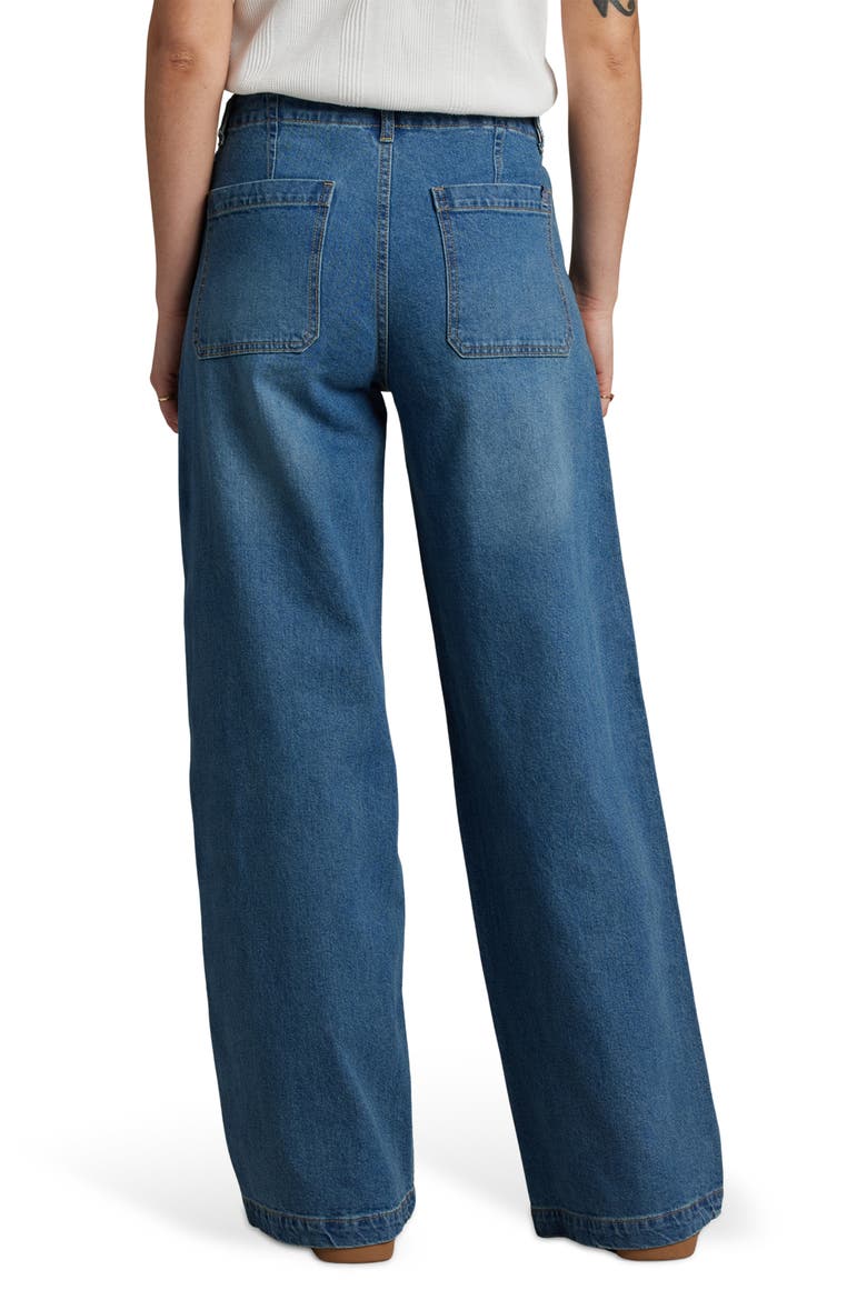 Selah Wide Leg Drawstring Jeans, Alternate, color, TOPANGA BLUE