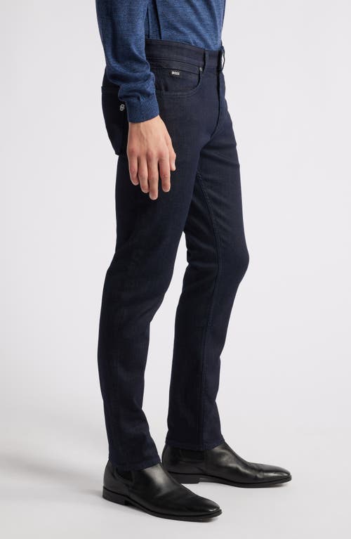 Hugo Boss Regular-fit Jeans In Blue-black Super-soft Denim In Dark Blue