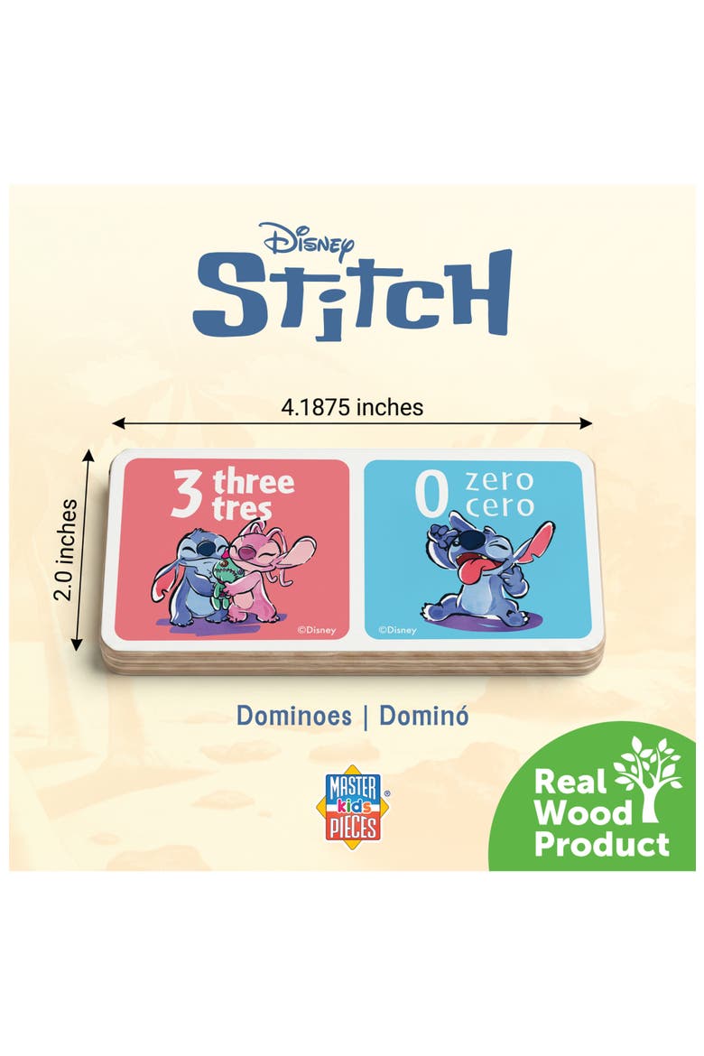 Disney - Stitch Wood Dominoes, Alternate, color, Multicolor