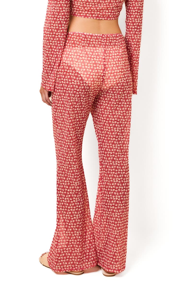 Solid & Striped Dolly Tie Front Sheer Cover-Up Pants, Alternate, color, Shell Print