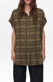 BIMBA Y LOLA Checked Dropped-Shoulder Shirt