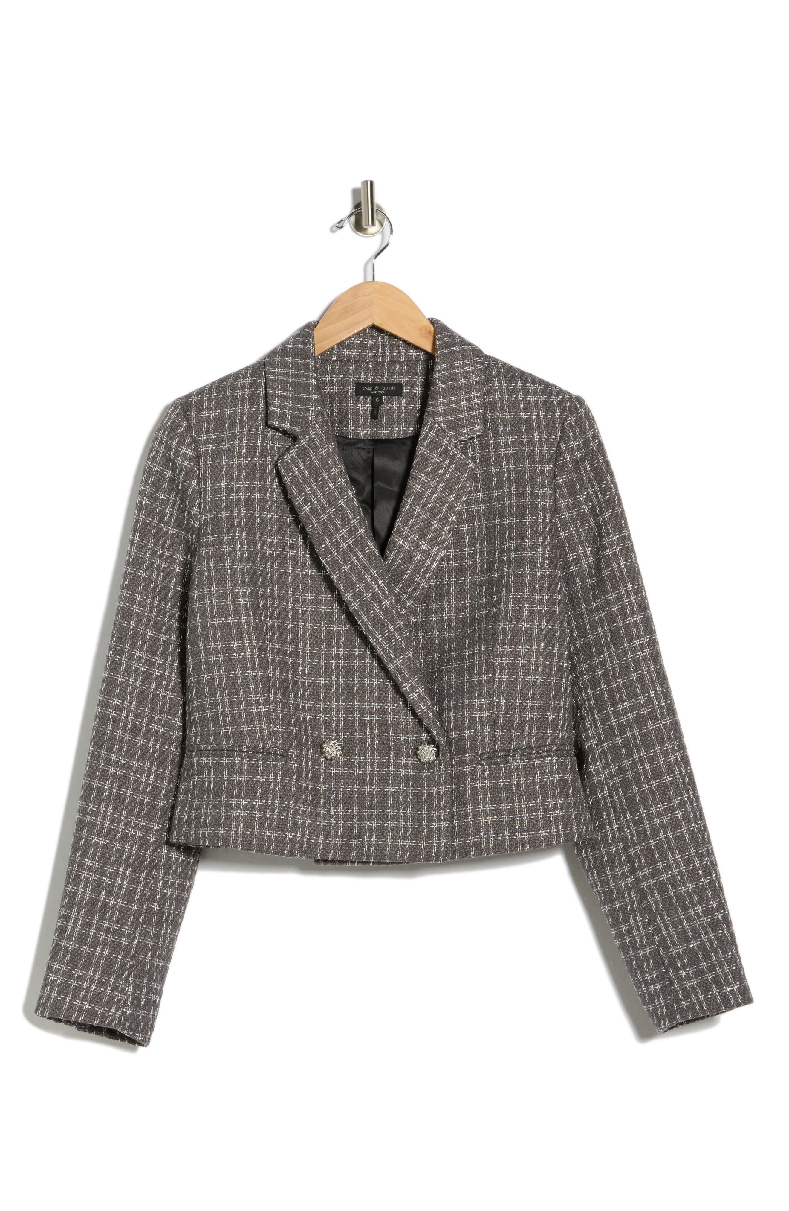 rag & bone Elvy Crop Tweed Blazer