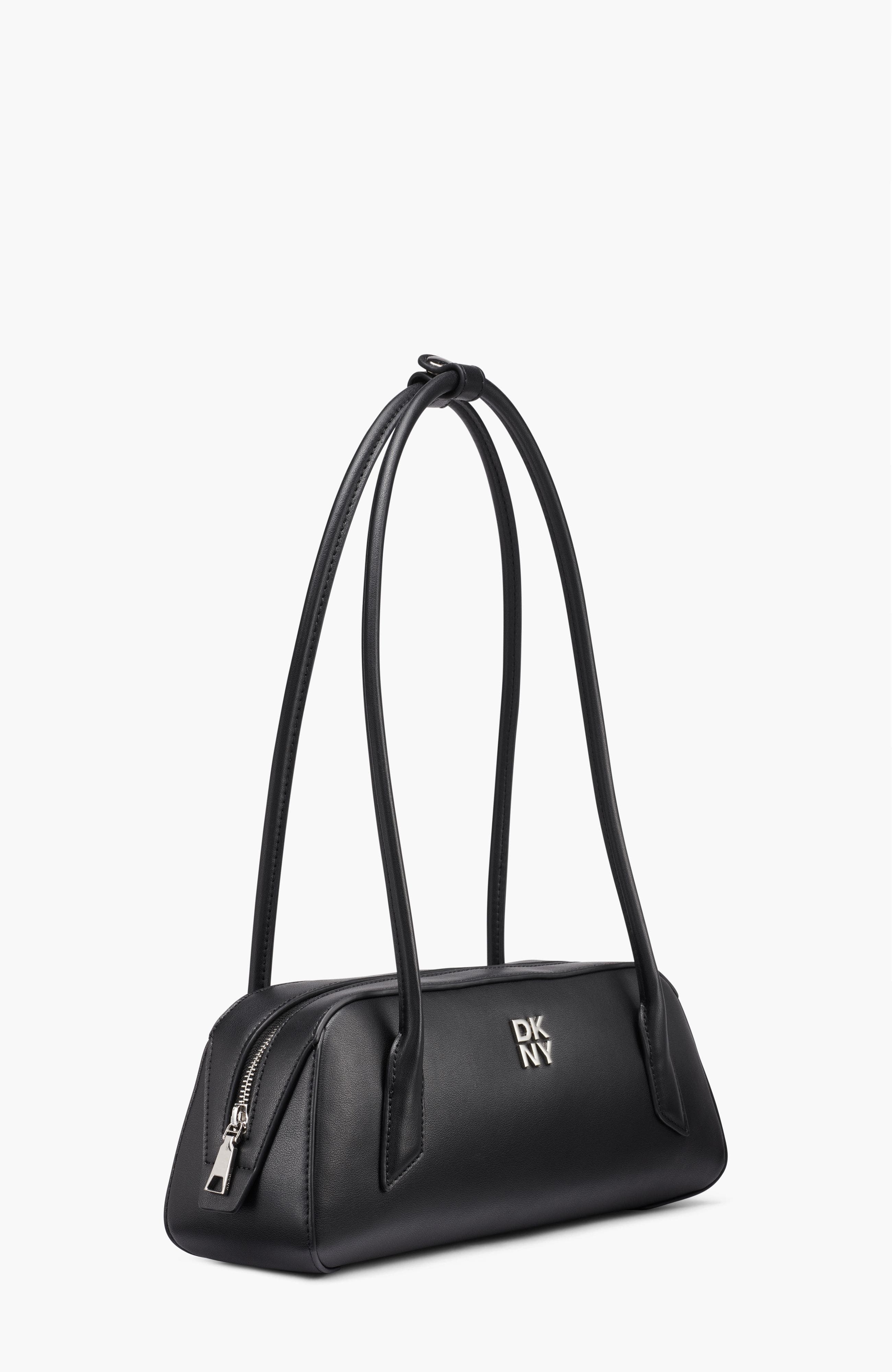 DKNY Tiana East-West Shoulder Bag, Alternate, color, Black/Silver
