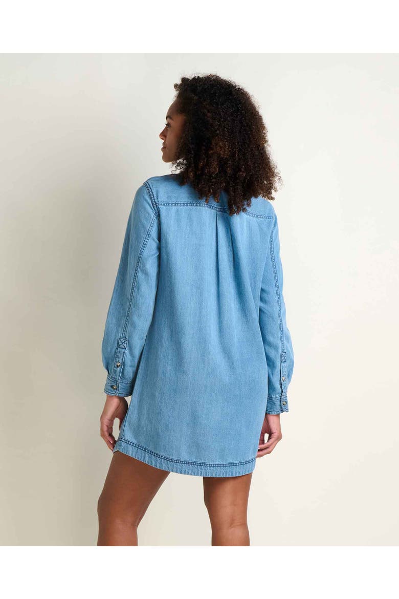 Piñon Soft Denim Popover Dress, Alternate, color, Bar Harbor