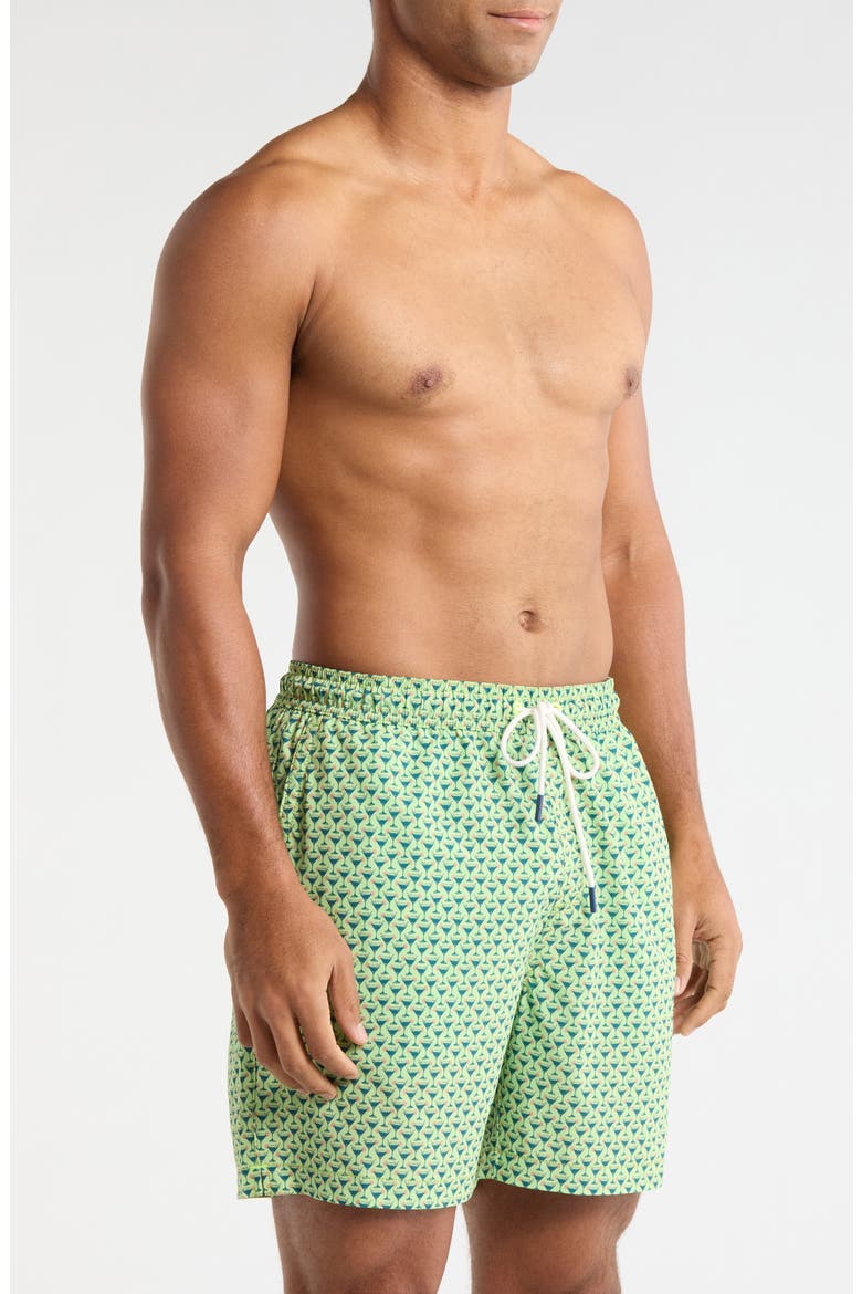 Naples Teeny Martini Print Swim Trunks, Alternate, color, TEQUILA