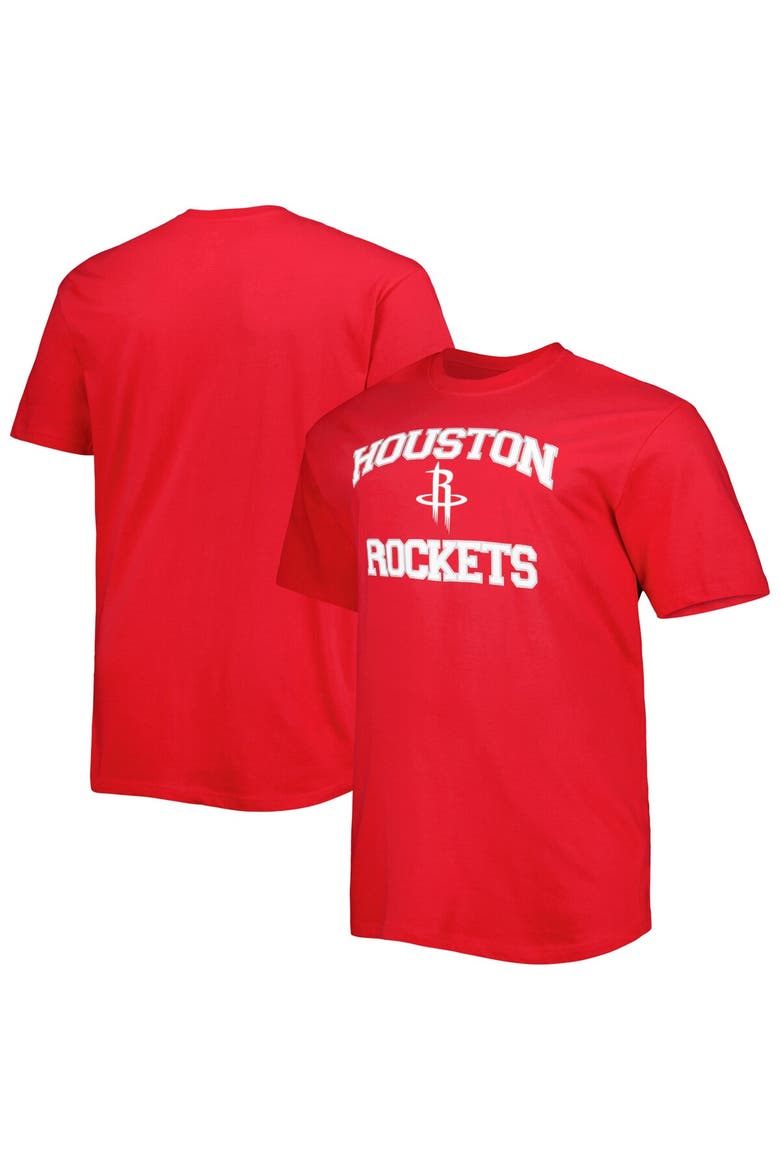 Men's Red Houston Rockets Big & Tall Heart & Soul T-Shirt, Main, color, Red