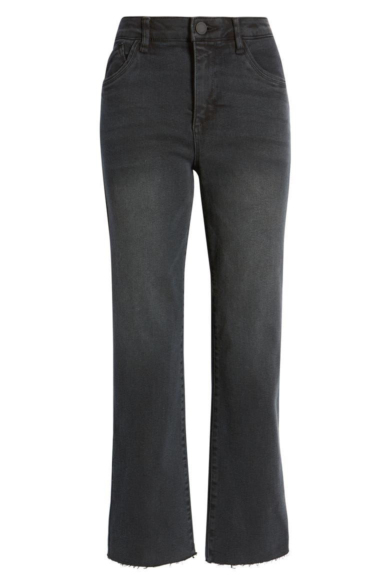 Bennett Skyrise Raw Hem High Waist Stretch Bootcut Jeans, Alternate, color, WASHED BLACK