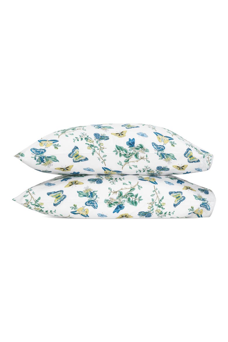 Baudin Butterfly Set of 2 Pillowcases, Main, color, PRUSSIAN BLUE