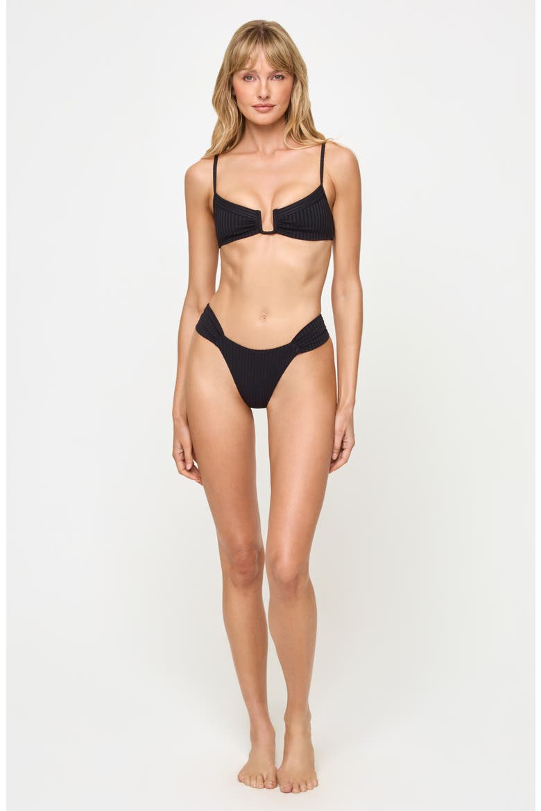 Dolce Bitsy Bikini Bottoms, Alternate, color, BLACK