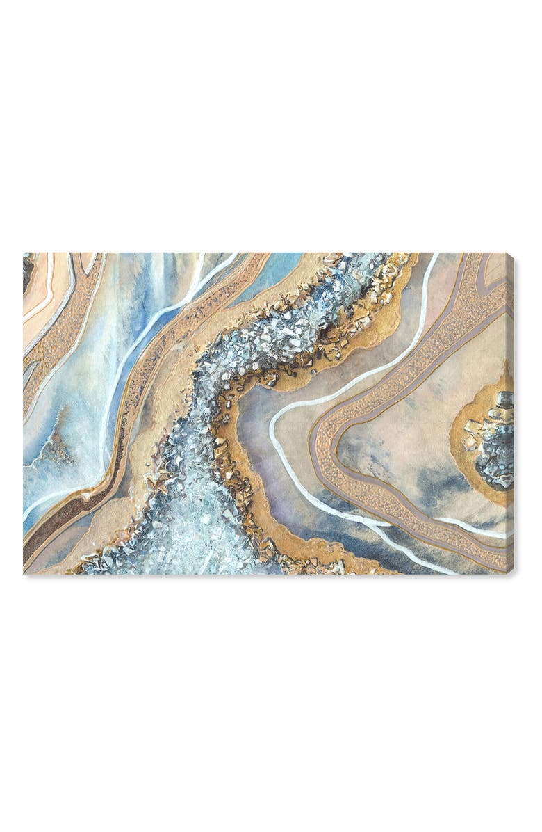 Wynwood Studio The Luxurious Geode Canvas Wall Art, Main, color, Gold