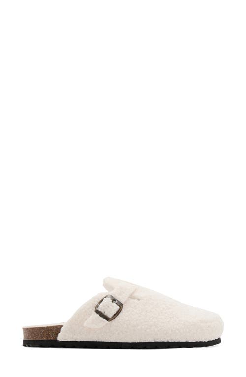 Mango Faux Shearling Clog In White