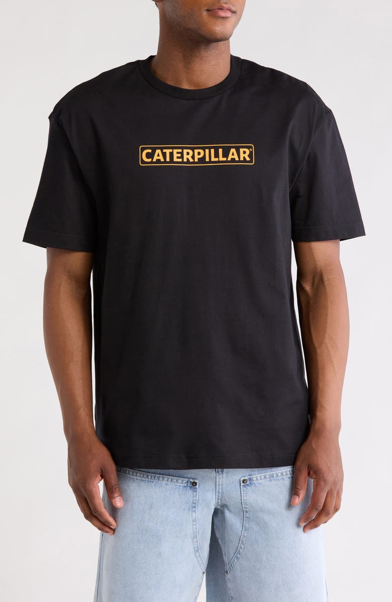 CAT WWR Classic Logo Cotton Graphic T-Shirt, Main, color, Pitch Black