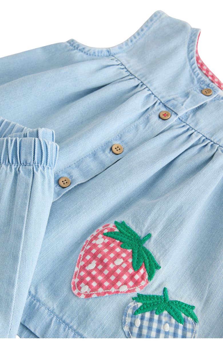 NEXT Kids' Denim Babydoll Top & Shorts Set, Alternate, color, Blue