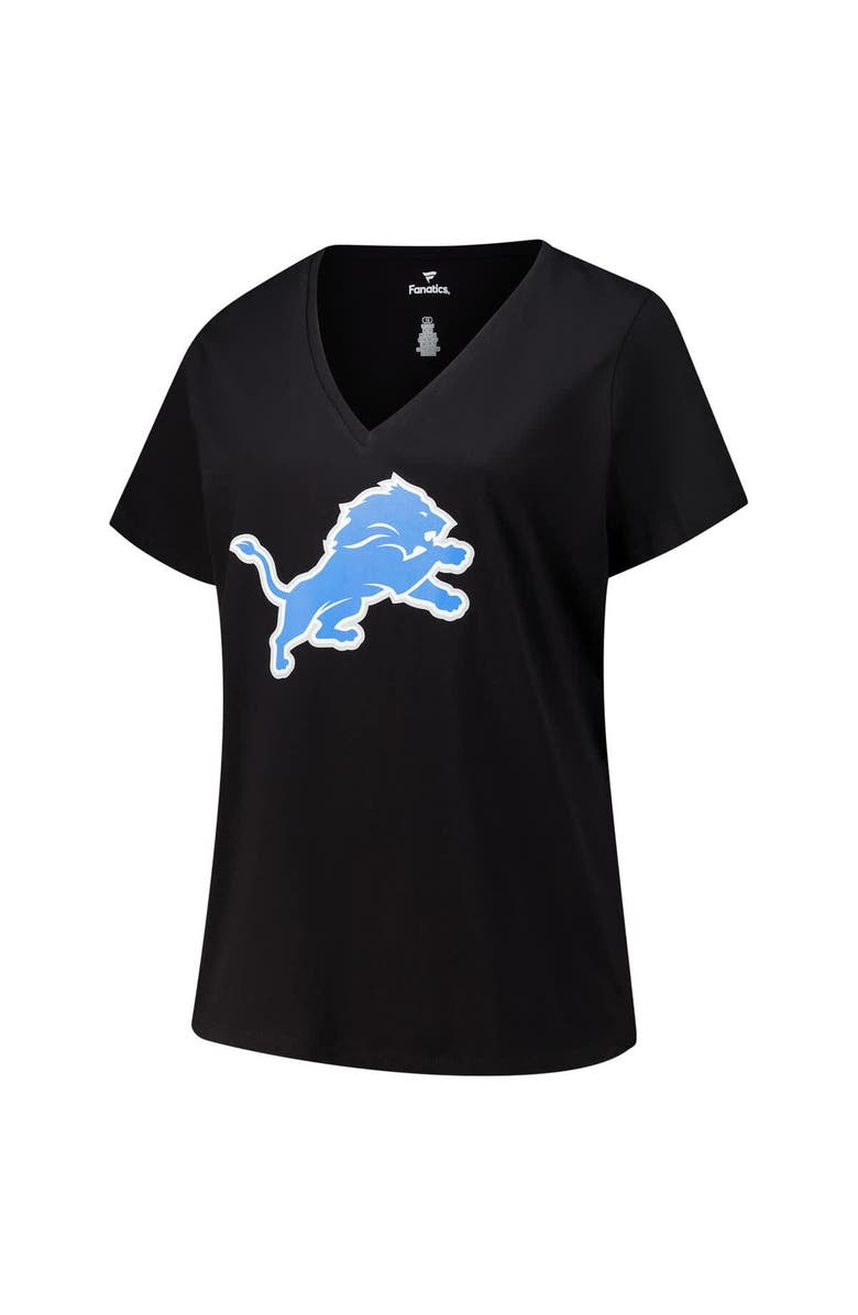 FANATICS Women's Fanatics Amon-Ra St. Brown Black Detroit Lions Plus Size Player Name & Number V-Neck T-Shirt, Alternate, color, Black