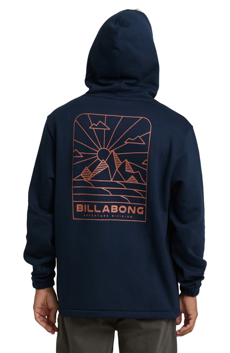 Billabong Compass Fleece Graphic Hoodie, Alternate, color, Navy