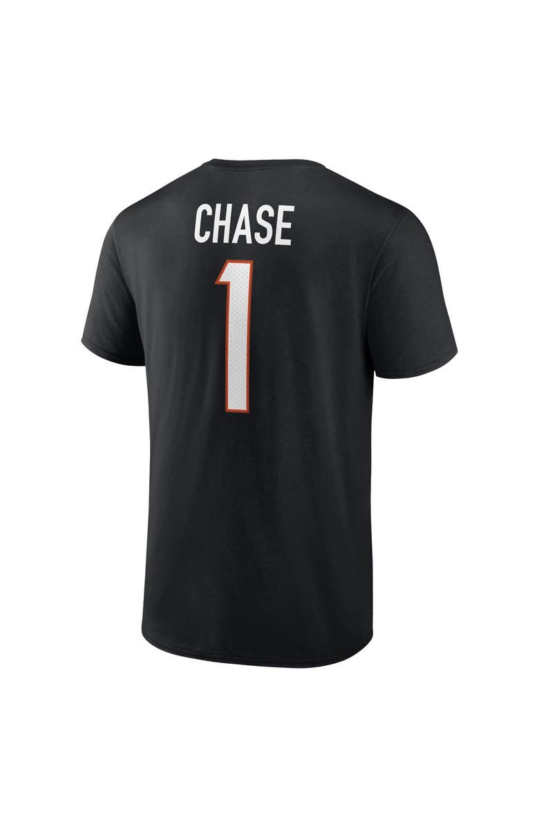 FANATICS Men's Fanatics Ja'Marr Chase Black Cincinnati Bengals Player Icon Name & Number T-Shirt, Alternate, color, Black