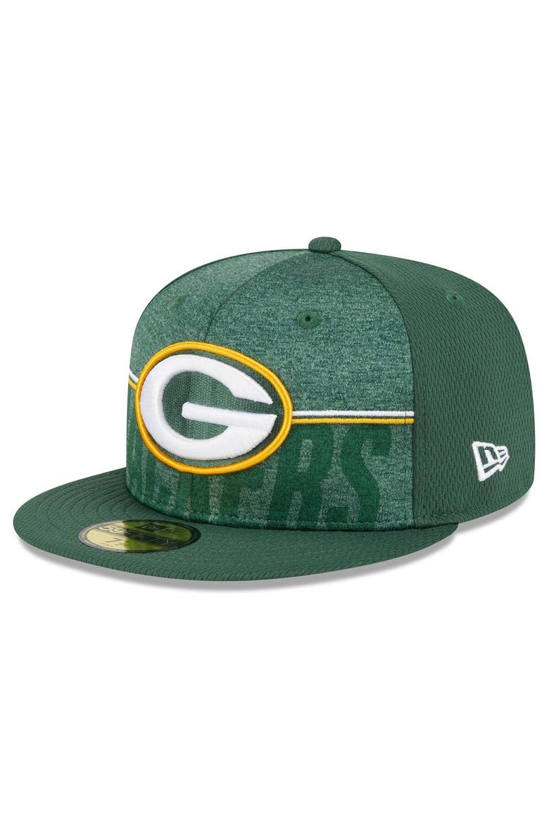 Men's New Era Green Green Bay Packers 2023 NFL Training Camp 59FIFTY Fitted Hat, Main, color, Green