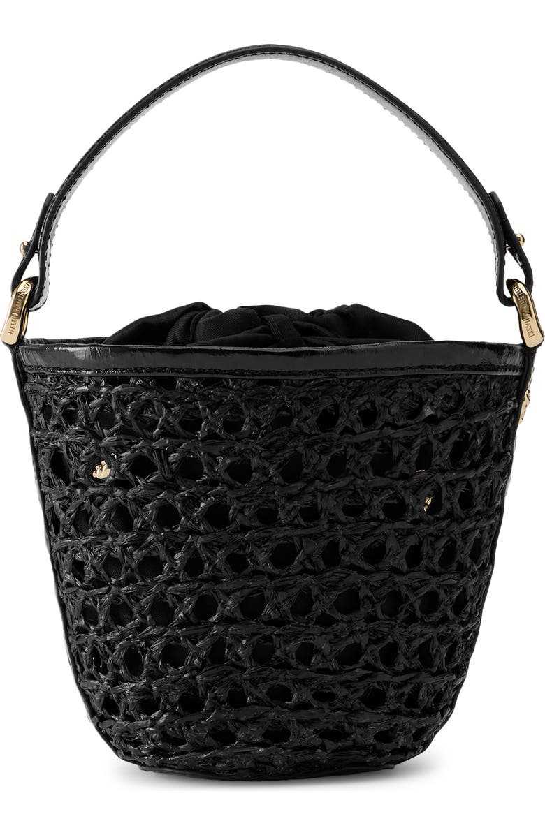Helen Kaminski Ama Braided Raffia Bucket Bag, Main, color, Charcoal