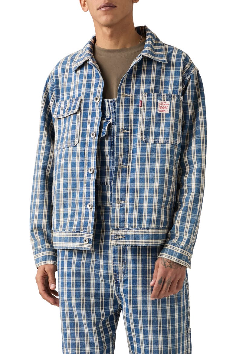 Sunrise Trucker Jacket, Main, color, SUMMER CHECK TRUCKER